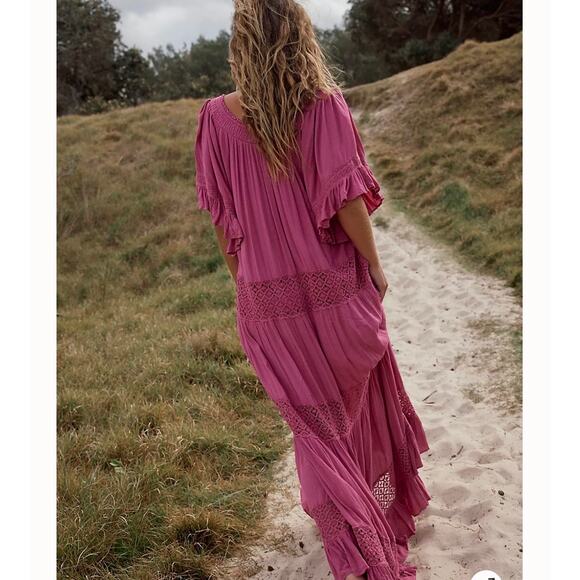 Free People Boho Chartreuse Maxi Dress - Picture 4 of 11